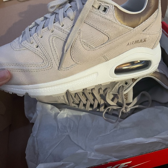 Nike Shoes - Nike Women's Air Max command prm Sneakers - Cream and Gold